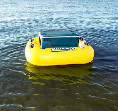 Swimline Swim Central 55" Inflatable Yellow And Black Swimming Pool Cooler Raft Float 3 Swimline Swim Central 55" Inflatable Yellow And Black Swimming Pool Cooler Raft Float - Image 3