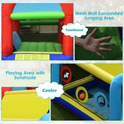 Costway Inflatable Bounce House Kids Bouncy Jumping Castle W/ Dual Slides & 480W Blower -LITTLE TIKES Shop GUEST 30ed4e8f dae8 4854 8147 c10c11f18cc8