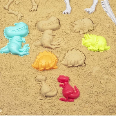 Top Race Dinosaur Beach Toys And Sand Tools - 21 Pieces 1 Top Race Dinosaur Beach Toys And Sand Tools - 21 Pieces