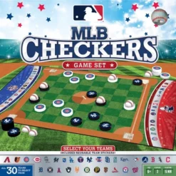 MasterPieces Officially Licensed MLB League-MLB Checkers Board Game For Families And Kids Ages 6 And Up