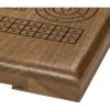 WE Games Solid Walnut Wood Classic Cribbage Set (Made In USA), Continuous 3 Track Board With Metal Pegs
