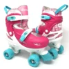 Chicago Skates Deluxe Kids' Quad Roller Skate Combo Set - Pink/White
