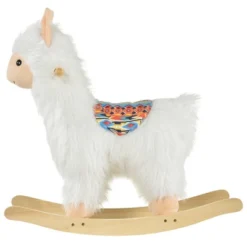 Qaba Kids Ride-On Rocking Horse Toy Llama Style Rocker Soft Plush Fabric For Children 18-36 Months -LITTLE TIKES Shop GUEST 3362e19b 8d26 4254 bfd5 4563932839cf