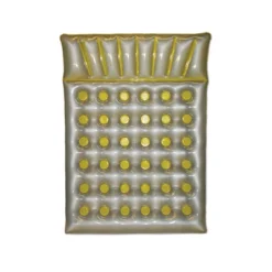 Swim Central 78" Classic French Pocket Inflatable 2-Person Swimming Pool Mattress - Yellow/Gray