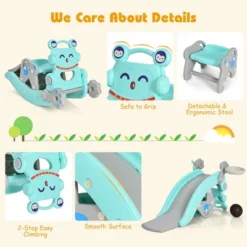 Babyjoy 4-in-1 Rocking Horse & Slide Set Toddler Slide Toy W/ Basketball Hoop -LITTLE TIKES Shop GUEST 33c3792d 34da 4cc5 a44d 94f13980b9cd