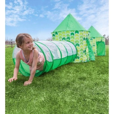 HearthSong Indoor Outdoor Two Green Pop-Up Play Tents And Two Tunnels For Kids 12 HearthSong Indoor Outdoor Two Green Pop-Up Play Tents And Two Tunnels For Kids - Image 12