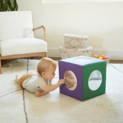 ECR4Kids SoftZone Mirror Cube, Soft Sensory Tummy Time Toy For Infants And Babies -LITTLE TIKES Shop GUEST 36022ffc 5a7b 4424 8ef4 3279c8cb22cd