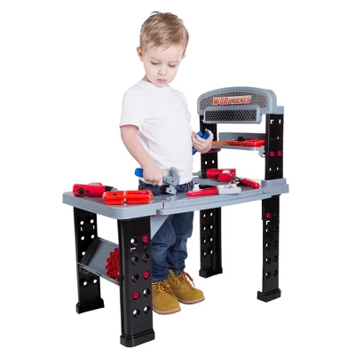 Toy Time Kids Pretend 75-Piece Woodworking Set And Mechanic Workshop With Battery-Powered Drill And Accessories 2 Toy Time Kids Pretend 75-Piece Woodworking Set And Mechanic Workshop With Battery-Powered Drill And Accessories - Image 2