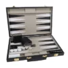 WE Games Backgammon Set, Black Leatherette Case, 14.75 X 9.75 In. Closed; 19.25 X 14.75 In. Open, Family Board Games, Board Games For Adults And
