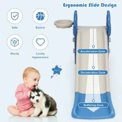 Costway 3 In 1 Kids Slide Baby Play Climber Slide Set W/Basketball Hoop -LITTLE TIKES Shop GUEST 37f765c1 a63d 47bf 8476 0d3f4a2fab50