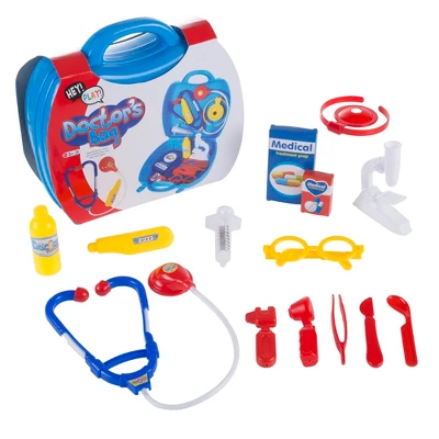 Toy Time Kids' Doctor Pretend Play Set With Carrying Case 2 Toy Time Kids' Doctor Pretend Play Set With Carrying Case - Image 2