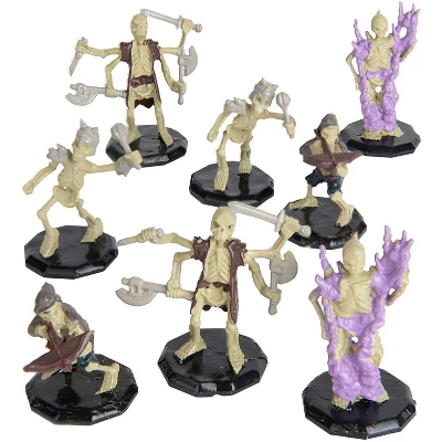 Monster Protectors Painted Fantasy Skeleton Mini Figures For D&D - 1", 8 Pieces 1 Monster Protectors Painted Fantasy Skeleton Mini Figures For D&D - 1", 8 Pieces