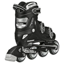 Roller Derby V-Tech 500 Adjustable Kids'" Inline Skates - Black/White (6-9)