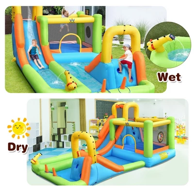 Costway Inflatable Water Slide Park Bounce House Climbing Wall 7 Costway Inflatable Water Slide Park Bounce House Climbing Wall - Image 7
