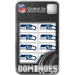 MasterPieces Officially Licensed NFL Seattle Seahawks 28 Piece Dominoes Game For Adults