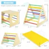 Costway 5 In 1 Toddler Playing Set Kids Climbing Triangle & Cube Play Equipment