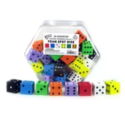 Koplow Games Foam Spot Dice, 1", Tub Of 50