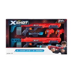 X-Shot EXCEL Combo Pack - Two Hawk Eye & Two Micro Blasters By ZURU