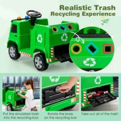 Costway 12V Recycling Garbage Truck Electric Ride On Toy Remote W/Recycling Accessories -LITTLE TIKES Shop GUEST 3f90a51e c2d6 4dac a553 d2ff3980488f
