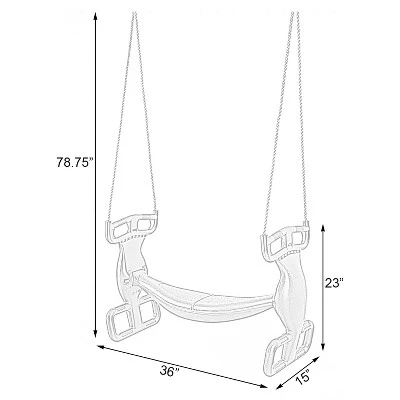 PLAYBERG Outdoor Swingset Plastic Double Glider Playground Patio 2 Person Kids Fun Swing, Green 5 PLAYBERG Outdoor Swingset Plastic Double Glider Playground Patio 2 Person Kids Fun Swing, Green - Image 5