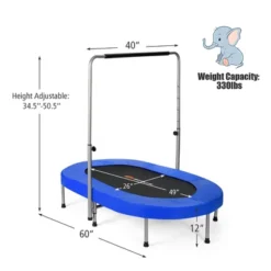 Costway Foldable Trampoline Double Mini Kids Fitness Rebounder W/ Adjustable Handle RedBlue -LITTLE TIKES Shop GUEST 4002f631 0c7f 4cd5 86f7 152d6769644d