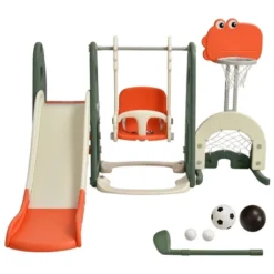 Costway 6 In 1 Toddler Slide And Swing Set Climber Playset W/ Ball Games WhiteOrange 19 Costway 6 In 1 Toddler Slide And Swing Set Climber Playset W/ Ball Games WhiteOrange -LITTLE TIKES Shop GUEST 402dade6 4abb 494b 9dff ad8508bba510