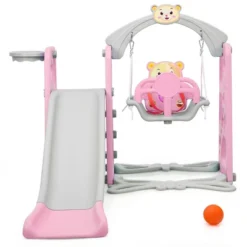 Costway 4-in-1 Kids Play Climber Playset W/ Basketball Hoop & Ball Pink -LITTLE TIKES Shop GUEST 40c3ecf1 15bd 4d1a 95b0 8fc0f730d5f5