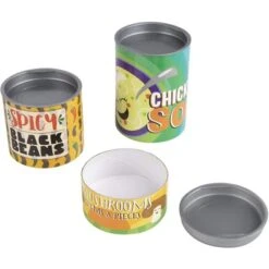 Juvale 16-Piece Grocery Store Kids Pretend Play Stackable Cardboard Cans Toy Foods