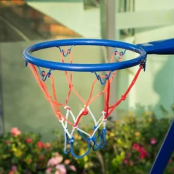 Outsunny Kids Metal Swing Set For Backyard, With Saucer Swing Adjustable Swing Seat, Basket Hoop, Climb Ladder, Net, Metal Stand, For 3-10 Years Old -LITTLE TIKES Shop GUEST 42efa4d5 18ad 4f66 bfbf 622167abe65e