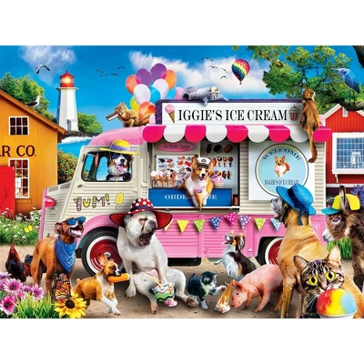 MasterPieces 300 Piece EZ Grip Jigsaw Puzzle - Iggy's Ice Cream - 18"x24" 2 MasterPieces 300 Piece EZ Grip Jigsaw Puzzle - Iggy's Ice Cream - 18"x24" - Image 2