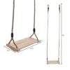Toy Time Kids' Outdoor Wooden Swing With Adjustable Nylon Hanging Rope