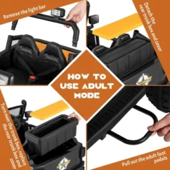 Costway 12V 10AH Parent-Child Ride On Truck Car Remote Trunk W/ LED Light & Music RedBlackPink -LITTLE TIKES Shop GUEST 4359101d 88cb 4e10 baeb 07541a8da2fb