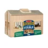 Melissa & Doug Fold And Go Wooden Horse Stable Dollhouse With Handle And Toy Horses (11 Pc)