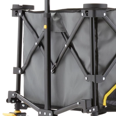 Gorilla Carts 7 Cubic Feet Foldable Collapsible Durable All Terrain Utility Pull Beach Wagon With Oversized Bed And Built In Cup Holders, Gray 1 Gorilla Carts 7 Cubic Feet Foldable Collapsible Durable All Terrain Utility Pull Beach Wagon With Oversized Bed And Built In Cup Holders, Gray