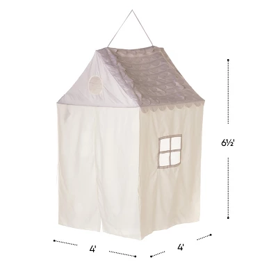 Hearthsong Cozy Cottage Bed Canopy With LED Lights Designed For Twin Or Queen-Sized Bed - Gray 2 Hearthsong Cozy Cottage Bed Canopy With LED Lights Designed For Twin Or Queen-Sized Bed - Gray - Image 2