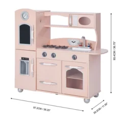 Pink Wooden Toy Kitchen With Fridge Freezer And Oven By Teamson Kids TD-11414P -LITTLE TIKES Shop GUEST 456ed9b8 4886 419d bced a109c5feb662