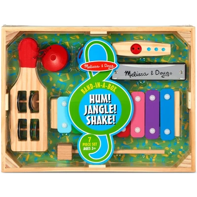 Melissa & Doug Band-in-a-Box Hum! Jangle! Shake! - 7-Piece Musical Instrument Set 1 Melissa & Doug Band-in-a-Box Hum! Jangle! Shake! - 7-Piece Musical Instrument Set