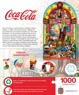 MasterPieces 1000 Piece Jigsaw Puzzle - Coca-Cola Jukebox - 21"x35" 3 MasterPieces 1000 Piece Jigsaw Puzzle - Coca-Cola Jukebox - 21"x35" - Image 3