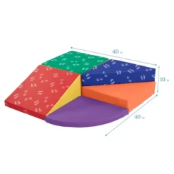 ECR4Kids SoftZone Tiny Twisting Foam Corner Climber - Indoor Active Play Structure For Toddlers And Kids