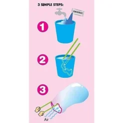 South Beach Bubbles WOWmazing Giant Bubble Wands 3-Piece Kit | Wand + Bubble Concentrate + Booklet