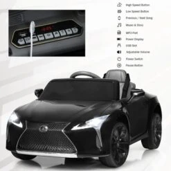 Costway 12V Kids Ride On Car Lexus LC500 Licensed Remote Control Electric Vehicle Black -LITTLE TIKES Shop GUEST 47853003 e711 4609 b5d3 286ac666a378