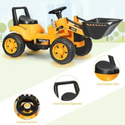 Costway Kids Ride On Excavator Digger 6V Battery Powered Tractor W/Digging Bucket Yellow -LITTLE TIKES Shop GUEST 47a57f7e 0fa3 494a 91e5 1472f8ce0a62