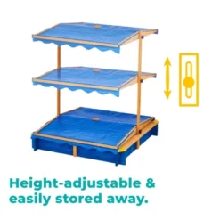 Teamson Kids Garden Outdoor Summer Children's Sand Box Wood / Blue TK-KF0003 -LITTLE TIKES Shop GUEST 4842bd1b 5ce8 4a24 8e02 499b68939781