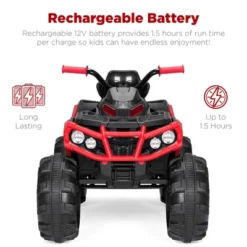 Best Choice Products 12V Kids Ride-On ATV Quad W/ Bluetooth, 3.7mph Max, Treaded Tires, LED Lights, Radio -LITTLE TIKES Shop GUEST 48c7d0e4 25dd 4039 bacb bc770ccb0be4