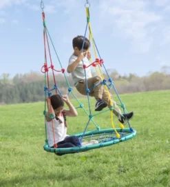 HearthSong 40-Inch 2-in-1 Colorful Steel Frame Rope Swing With Climbing Ropes -LITTLE TIKES Shop GUEST 48fef956 4d02 454e 87b2 a6855601c9c4