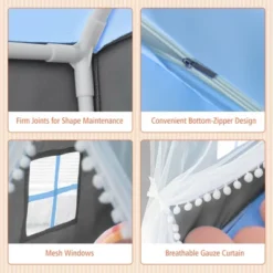 Costway Kids Playhouse Tent Large Castle Fairy Tent Gift W/Star Lights Mat -LITTLE TIKES Shop GUEST 4952082c b846 43b7 99db aae1732c64fc