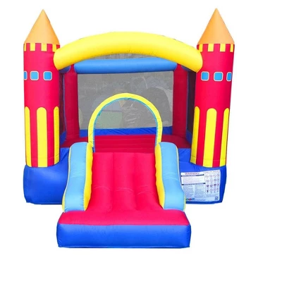 Pogo Bounce House Backyard Kids Colorful Castle Inflatable Bounce House With Slide 7 Pogo Bounce House Backyard Kids Colorful Castle Inflatable Bounce House With Slide - Image 7