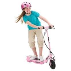 Razor E125 Kids Ride On 24V Motorized Battery Powered Electric Scooter Toy, Speeds Up To 10 MPH With Brakes And 8" Pneumatic Tires, Pink -LITTLE TIKES Shop GUEST 49e725ca 6923 413d a394 4f1b5fb1d194