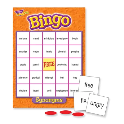 TREND Synonyms Bingo Game 1 TREND Synonyms Bingo Game