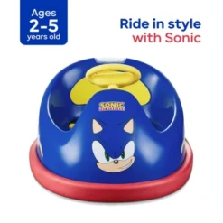 Sonic The Hedgehog Electric Bumper Car 2 Speed For Kids With Remote Control And 360 Degree Turning